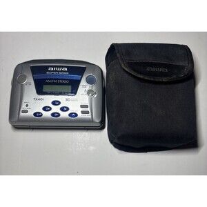 Aiwa HS-TX401 AM/FM Stereo Radio Cassette Player Super Bass w/case